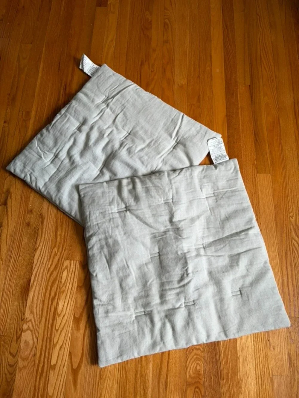 Pottery Barn Gray Cotton Euro Shams